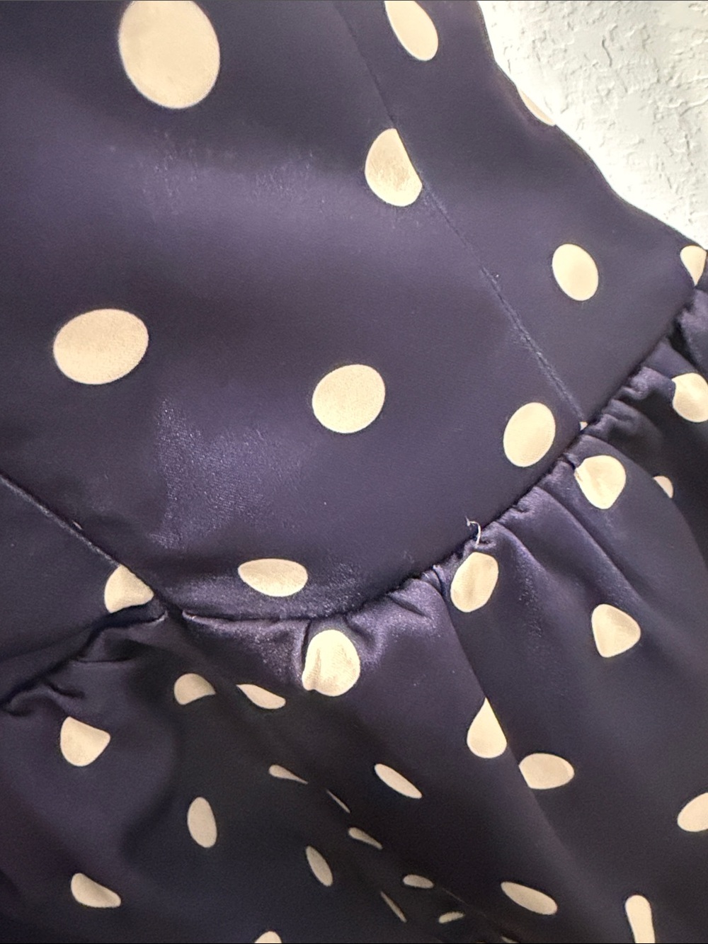 Self-Portrait Navy and White Polka Dot Strapless Midi Dress - Picture 11 of 11